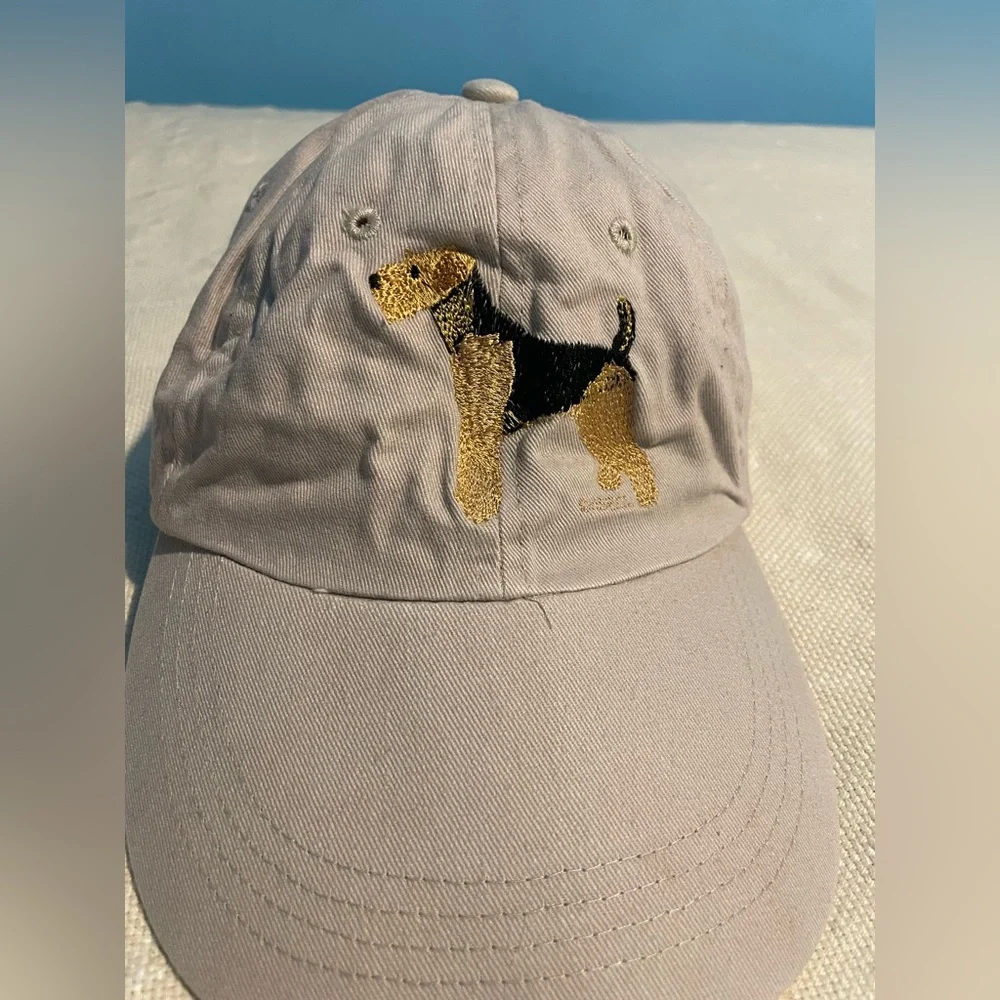 Anvil Tan Dog Embroidered Cap/hat in great condition used